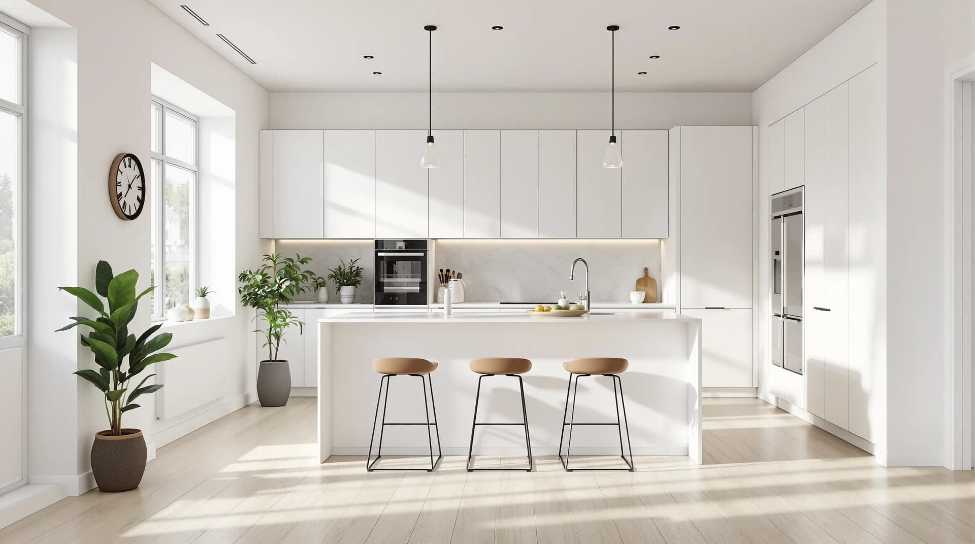 Cocina moderna tras reforma en Barcelona